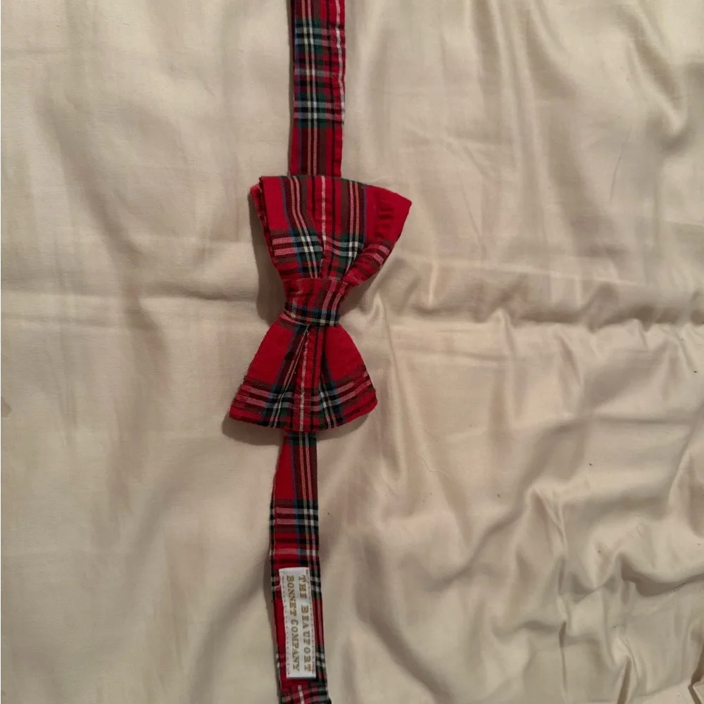 The Beaufort Bonnet Company Red Plaid Kids Bow Tie